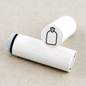 Mini Rubber Stamp Hot Water Bottle