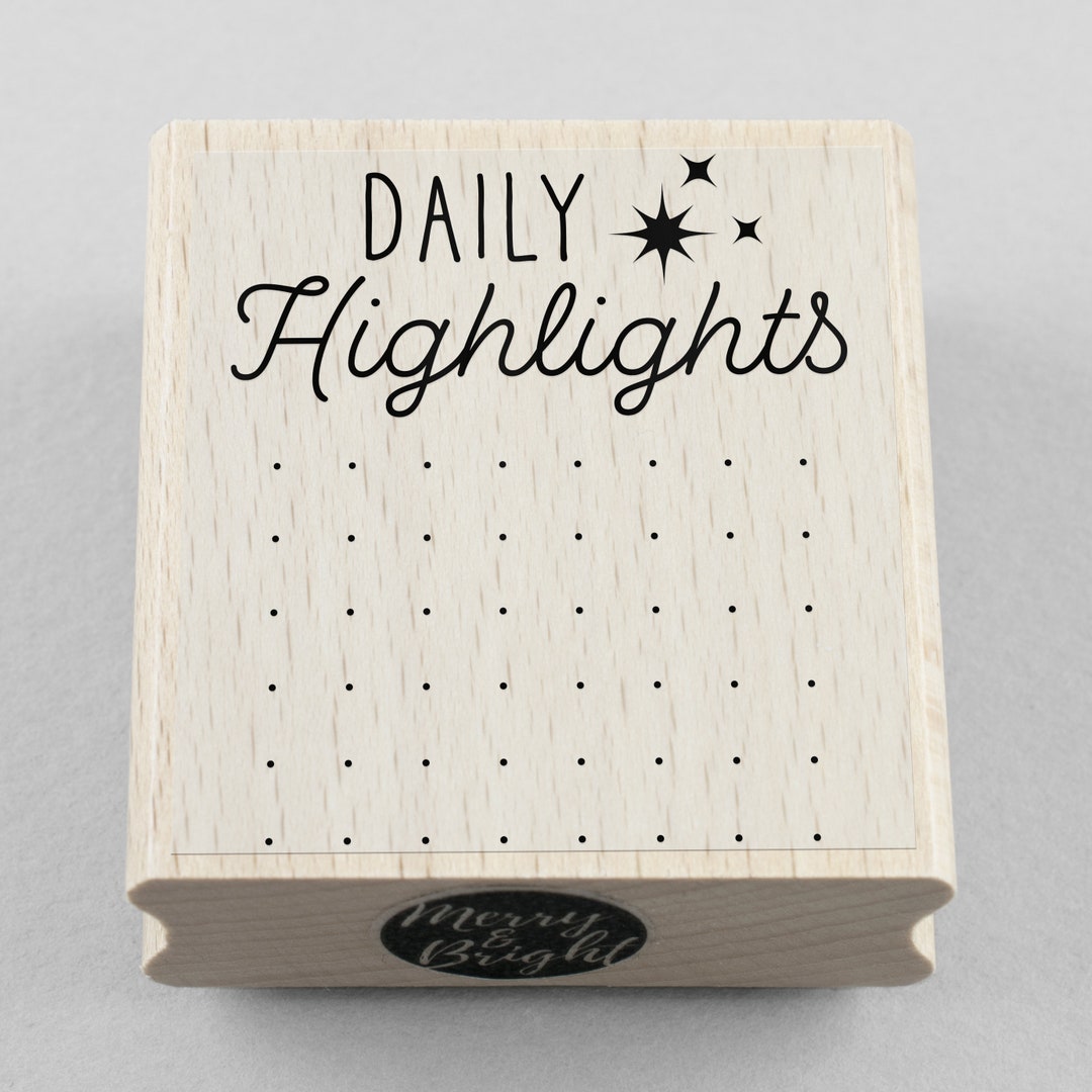 Highlights Stamp Rubber Stamp Daily Highlights 50 X 55 Mm - Etsy