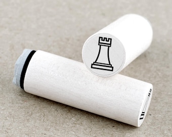Mini Rubber Stamp Chess Piece Rook