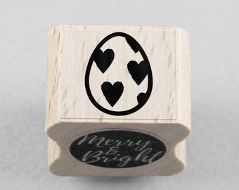 Rubber Stamp Easter Egg 15 x 15 mm