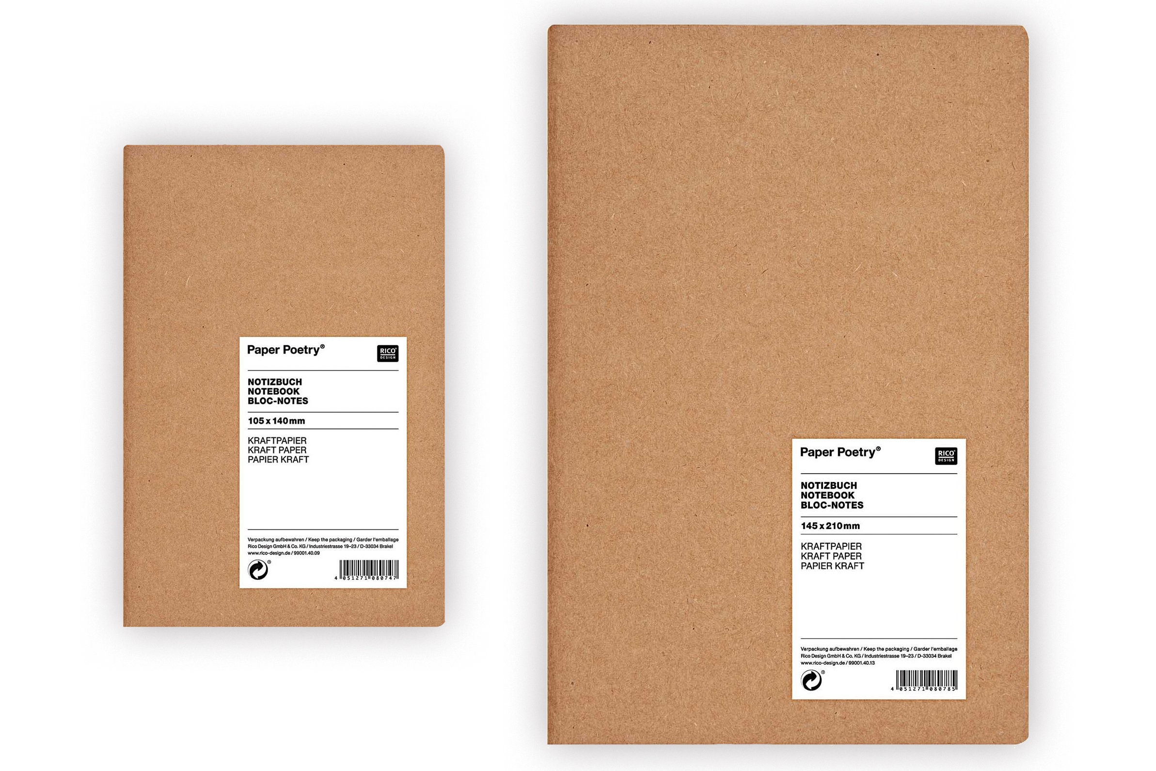 Schaar gerucht Badkamer Notebook With Blank Pages Made Of Kraft Paper DIN A6 DIN A5 - Etsy België
