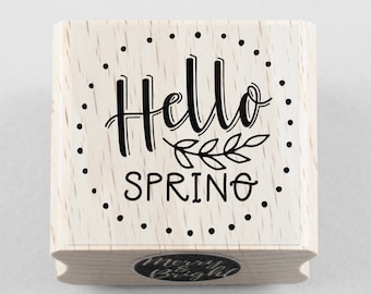 Rubber Stamp Hello Spring 35 x 35 mm