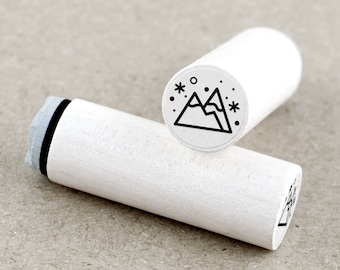 Mini Rubber Stamp Mountains
