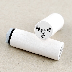 Mini Rubber Stamp Moose