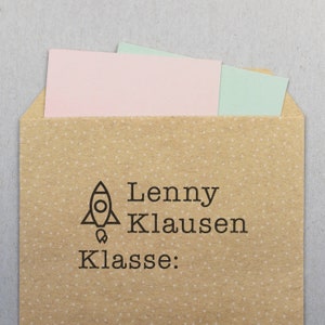 Kleiner Schul-Stempel Raumschiff 50 x 25 mm