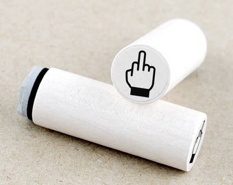 Mini Rubber Stamp Middle Finger