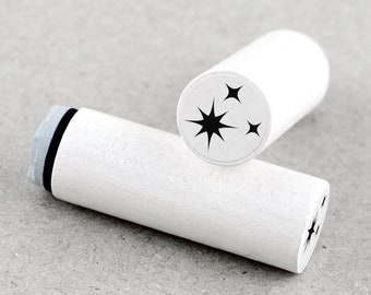 Mini Rubber Stamp Sparkling Stars