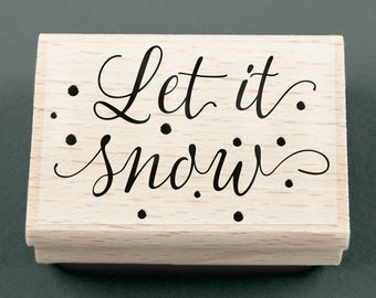 Rubber Stamp Let it snow 60 x 40 mm