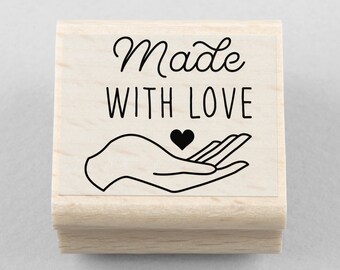 Rubber Stamp Made With Love 35 x 30 mm