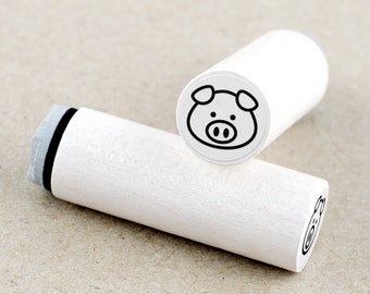 Mini Rubber Stamp Pig