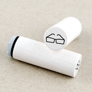 Mini Rubber Stamp Glasses Kareé