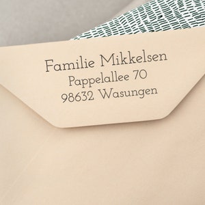 Textstempel mit Adresse in unterschiedlichen Größen Design 36