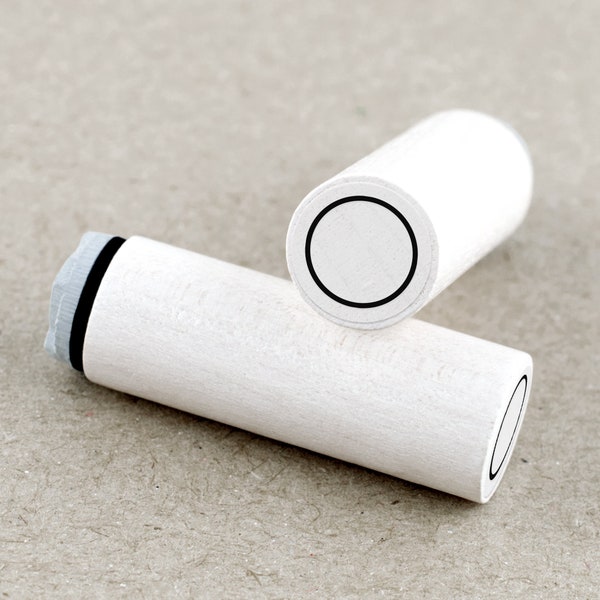 Circle Rubber Stamp Etsy
