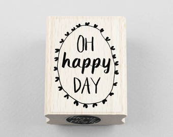Stempel Oh happy day 3,5 x 5 cm