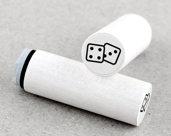 Mini Rubber Stamp Dice Number Four Three