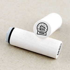 Ministempel Schneekugel