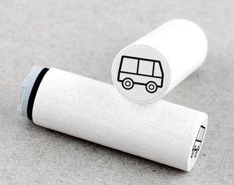 Mini Rubber Stamp Bus