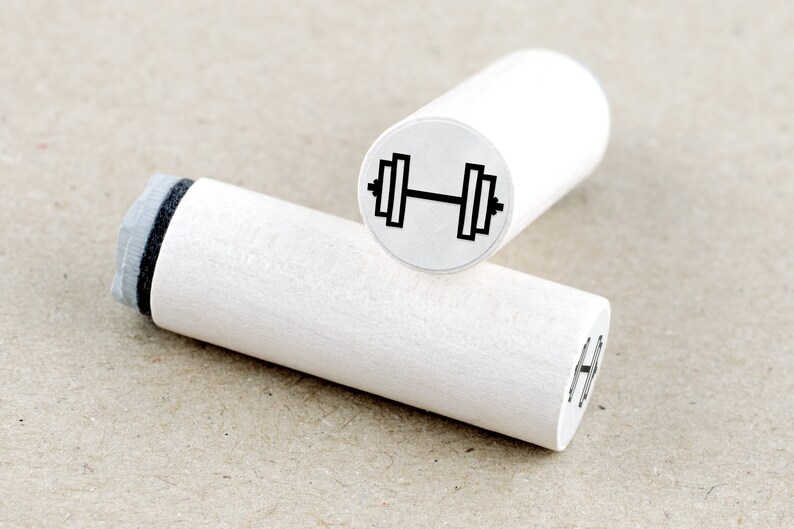 Mini Rubber Stamp Dumbbell \u00d8 1,1 cm