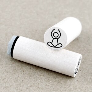 Mini Rubber Stamp Yoga Meditation