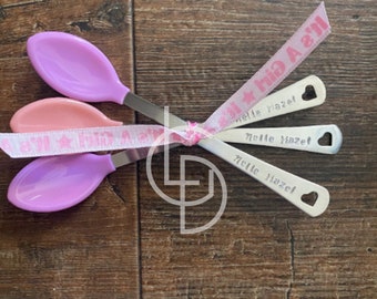 Hand stamped Baby Spoons - FREE SHIPPING