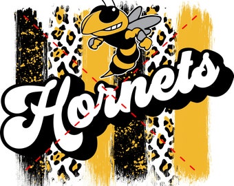 Retro Hornets Sublimation Design | Hornets | Sports | Sublimation PNG | Digital Download | Printable Artwork