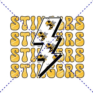Stingers Sublimation Design | Yellow Jackets | Sports | Sublimation PNG | Digital Download | Printable Artwork