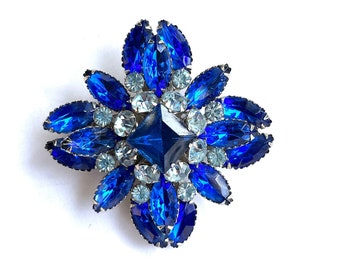 Vintage Midnight Blue Brooch Circa 1960s