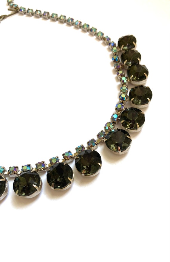 1950s Rhinestone Aurora Borealis Necklace - image 2