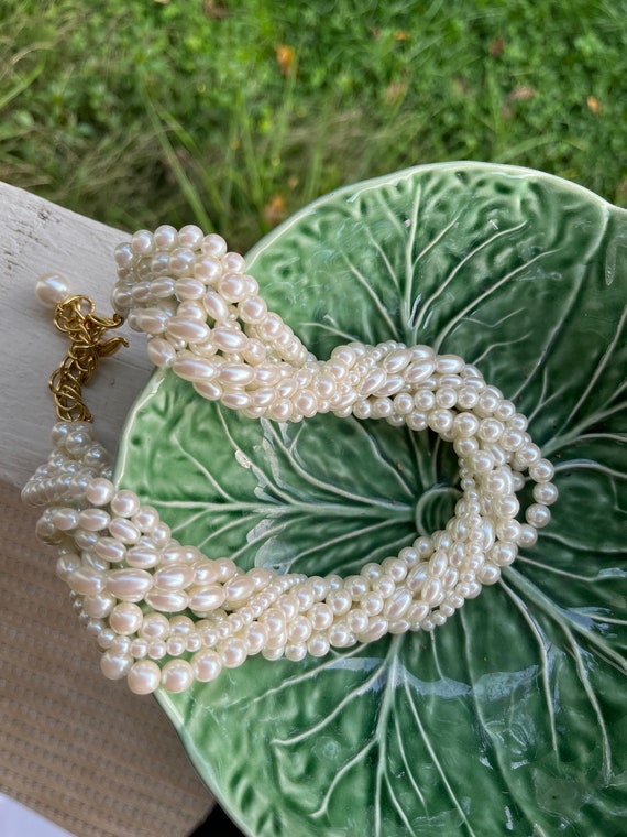 Vintage Faux Pearl Torsade Necklace - Etsy