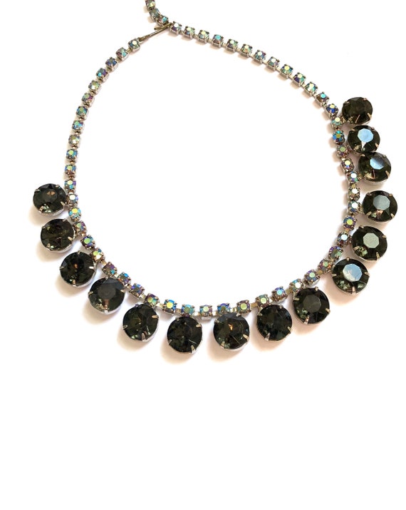 1950s Rhinestone Aurora Borealis Necklace - image 5