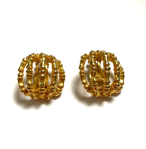 KJL Statement Goldtone Earrings - image 5