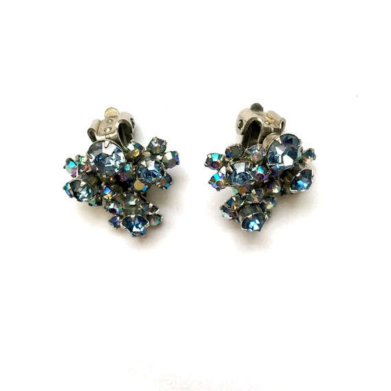 Kramer Aurora Borealis Cluster Earrings - image 6