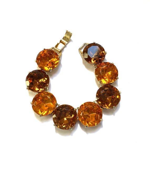 Faceted Glass Statement Bracelet - image 1