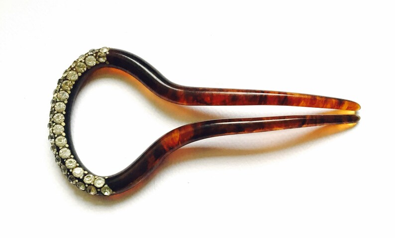 Art Deco Faux Tortoiseshell Hair Pin Etsy