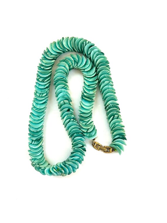 Crown Trifari Turquoise Shell Necklace - image 6