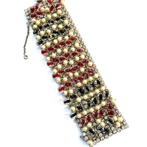 Hobe 1960s Crystal and Rhinestone Bracelet