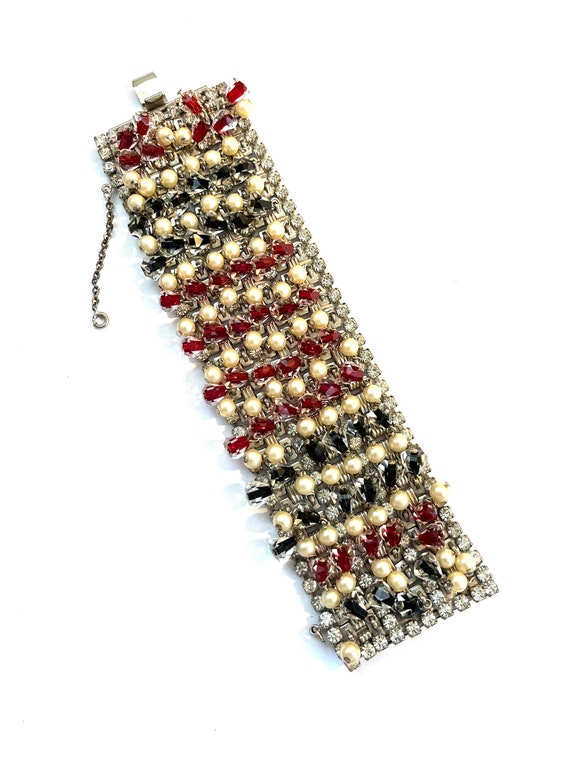 Hobe 1960s Crystal and Rhinestone Bracelet - Etsy Israel