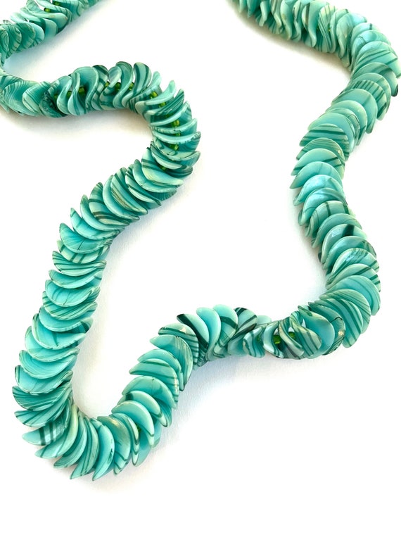 Crown Trifari Turquoise Shell Necklace - image 4