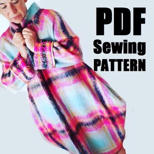 Patron de couture PDF pour manteau brodé par Stitchless TV