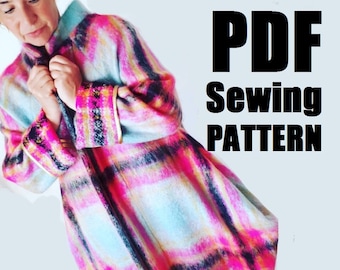 Bucket Coat PDF Sewing Pattern by Stitchless TV