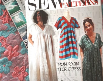 Pontoon Tier Dress PAPER Sewing Pattern (Reduced as sold without envelope)