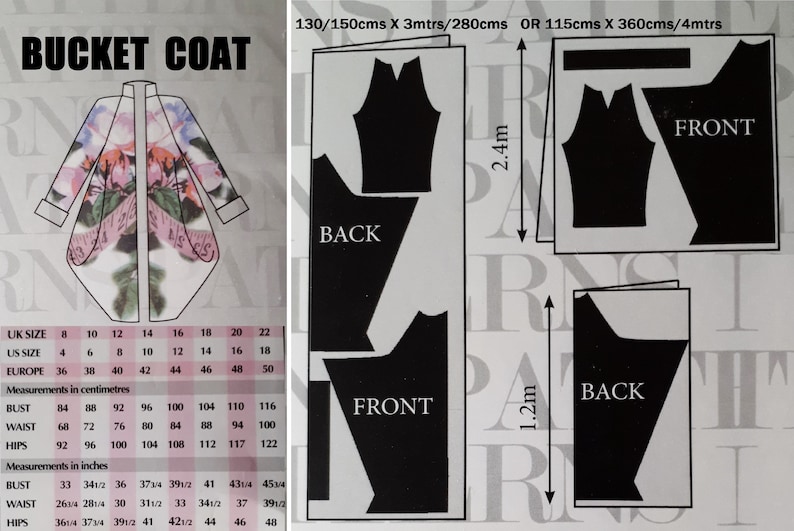 Bucket Coat PDF Sewing Pattern by Stitchless TV - Etsy