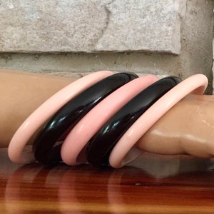 Bangles, Pink Bangles, Black Bangles, Vintage Bangles, Plastic Bangles