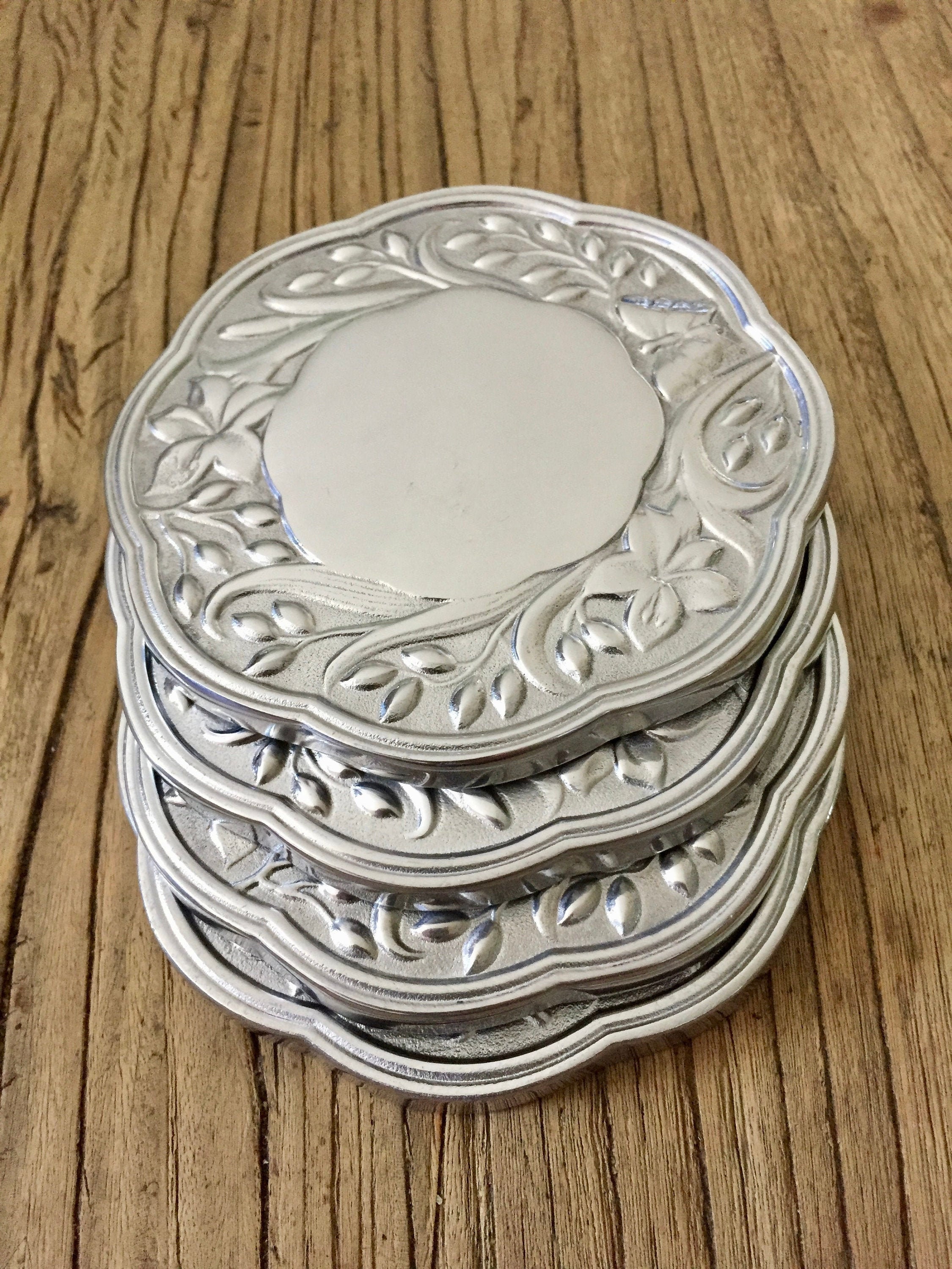 Coasters Silver Coasters Lenox Coasters Barware Etsy