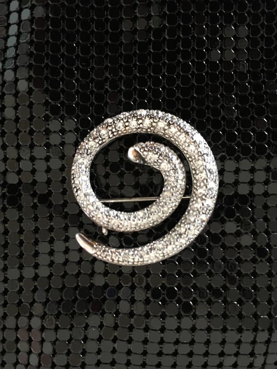Snake Brooch, Crystal Snake Brooch