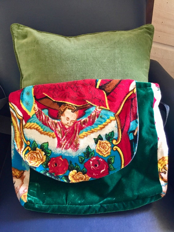 Crossbody Bag, Mexican Art Handbag, Angel Crossbo… - image 10