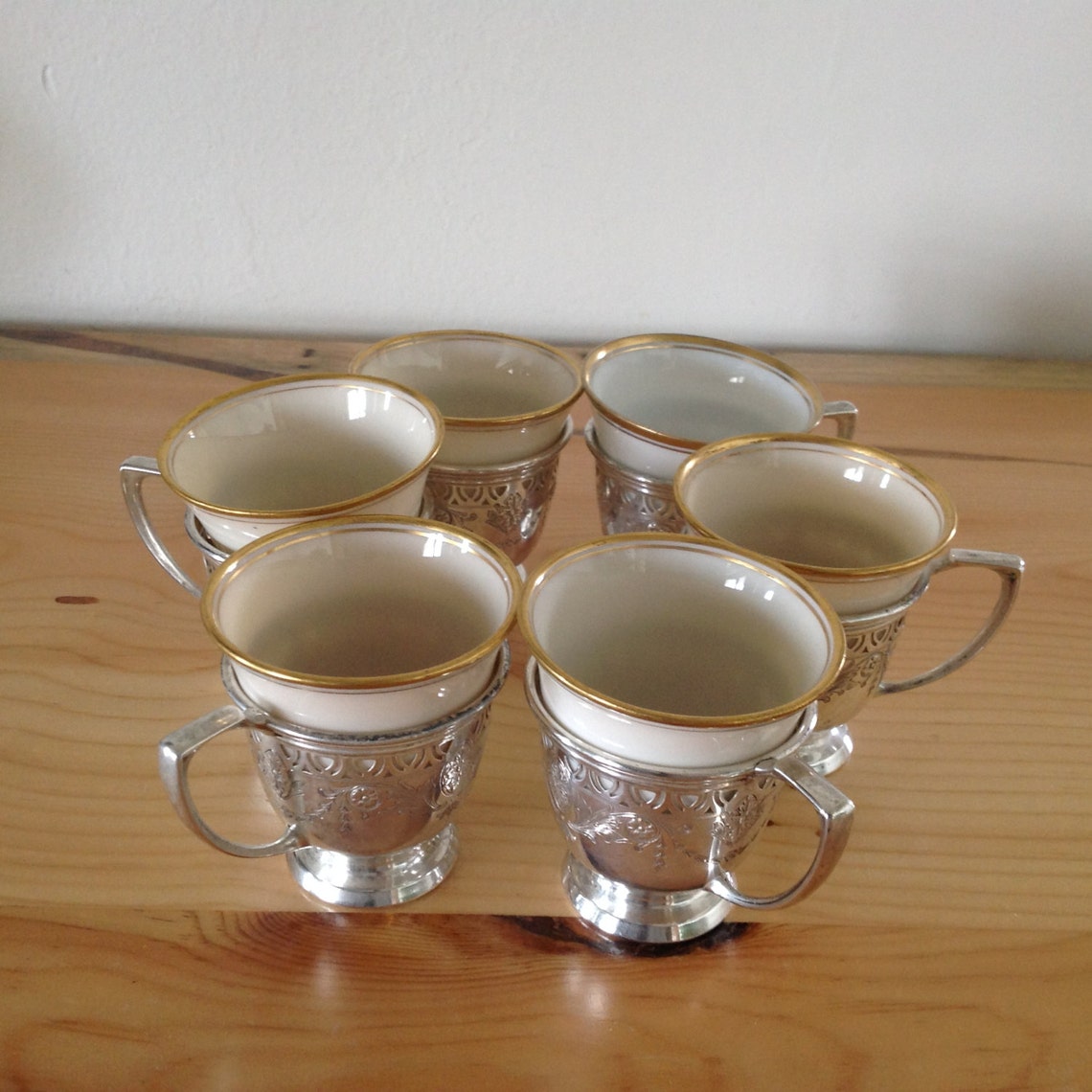 Demitasse Cups Espresso Cup Holders Sterling Demitasse Cup Etsy