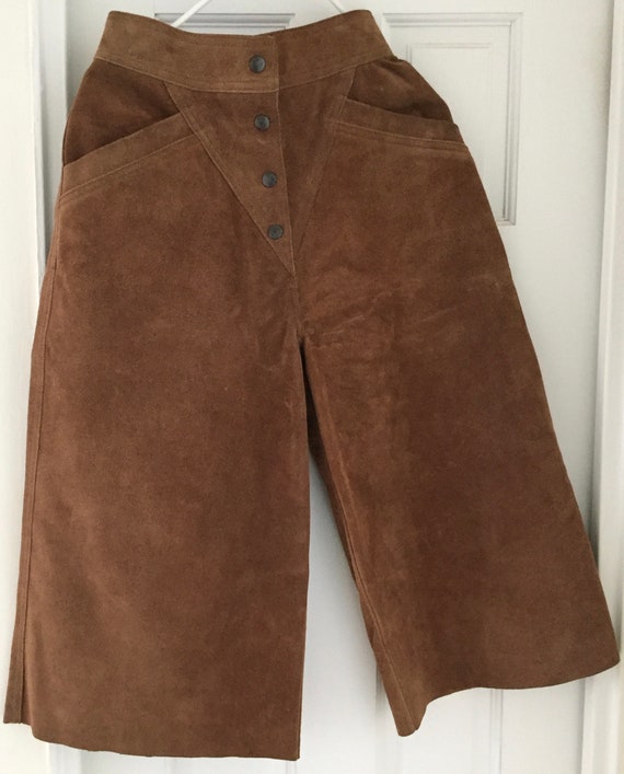Gauchos in Golden Brown Suede