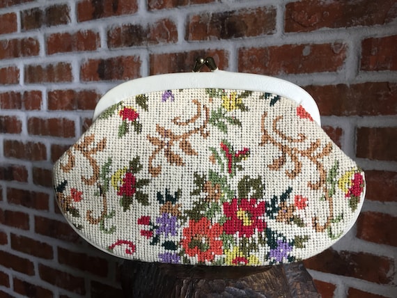 Clutch Tapestry Evening Bag, Floral Evening Bag, … - image 1