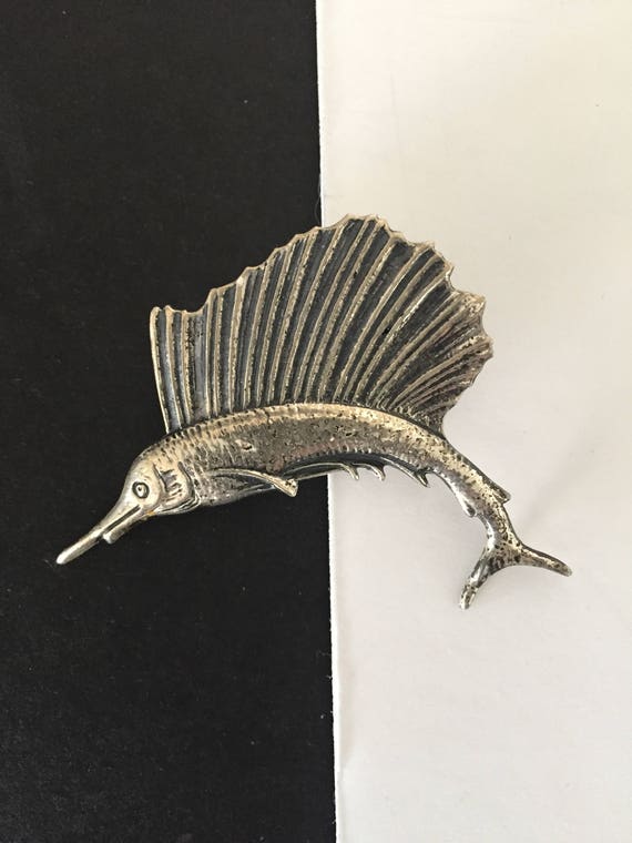 Fish Brooch, Animal Brooch, Marine Life Brooch